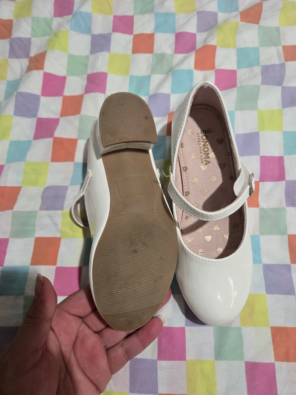 Sonoma White Patent Mary Jane Heels for Girls